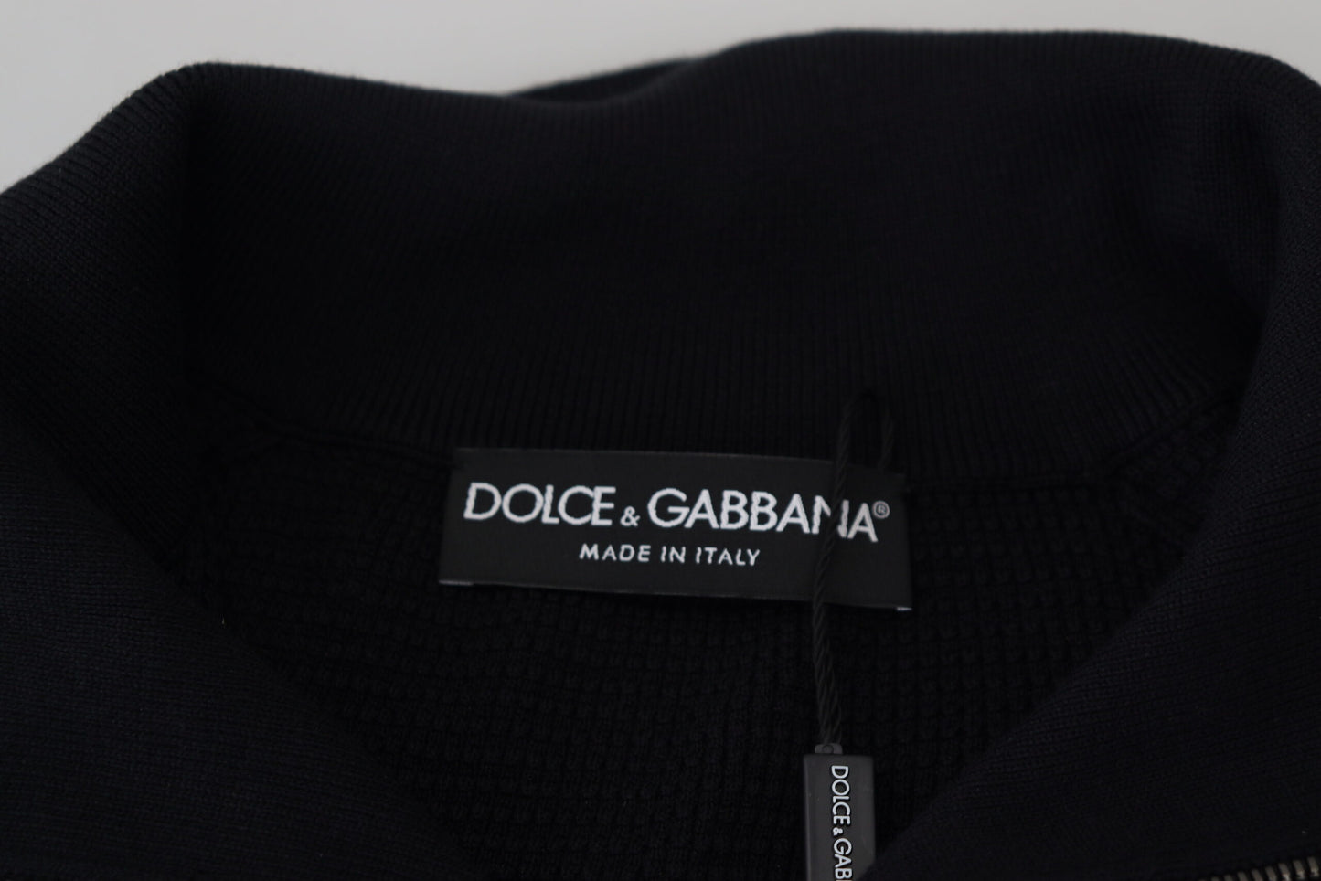 Dolce &amp; Gabbana – Schwarzer Rollkragenpullover aus Seide