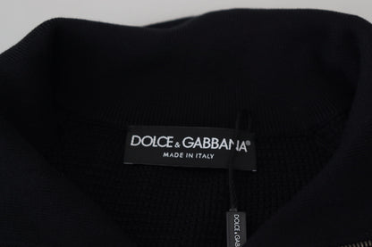 Dolce &amp; Gabbana – Schwarzer Rollkragenpullover aus Seide