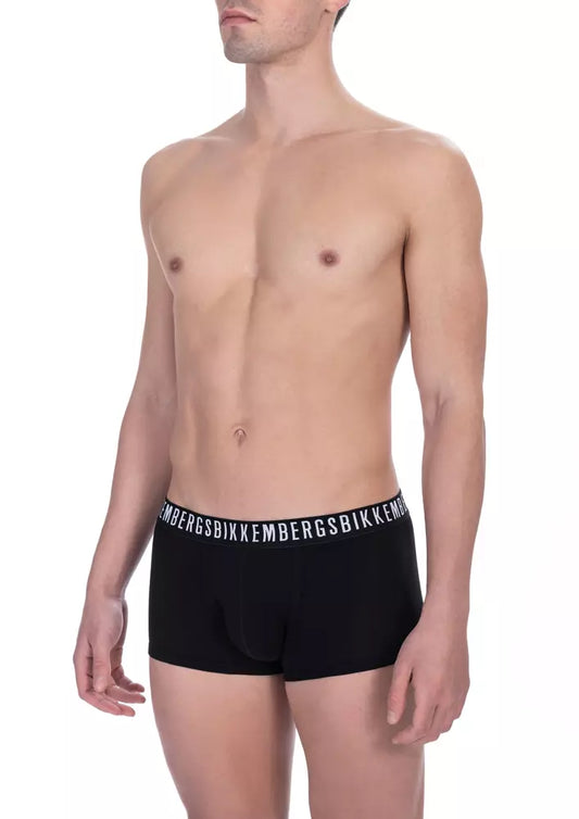 Bikkembergs Black Cotton Men's Trunk Underwear Twin Pack
