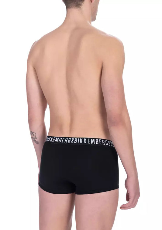 Bikkembergs Black Cotton Men's Trunk Underwear Twin Pack