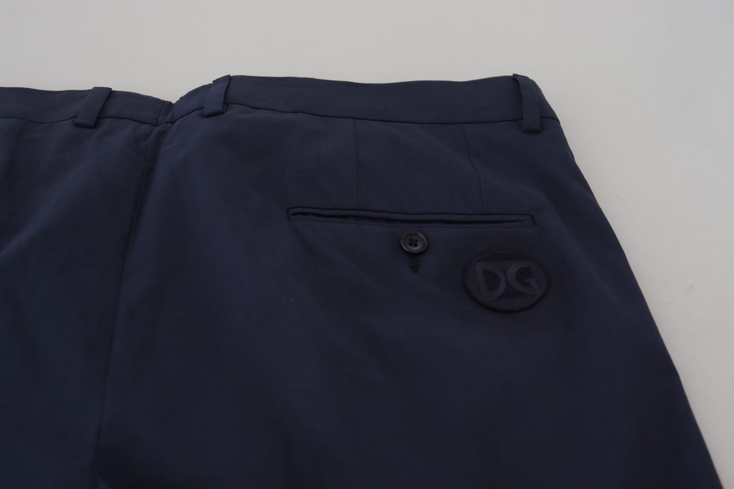 Dolce &amp; Gabbana – Dunkelblaue Chinohose aus Baumwolle