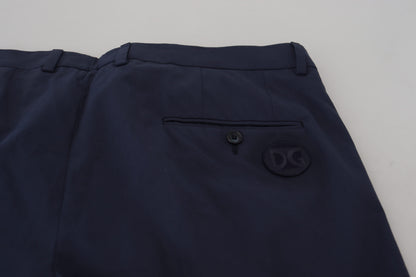 Dolce &amp; Gabbana – Dunkelblaue Chinohose aus Baumwolle