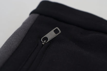 Dolce &amp; Gabbana – Schwarze Jogginghose aus Wolle mit Hufeisendesign
