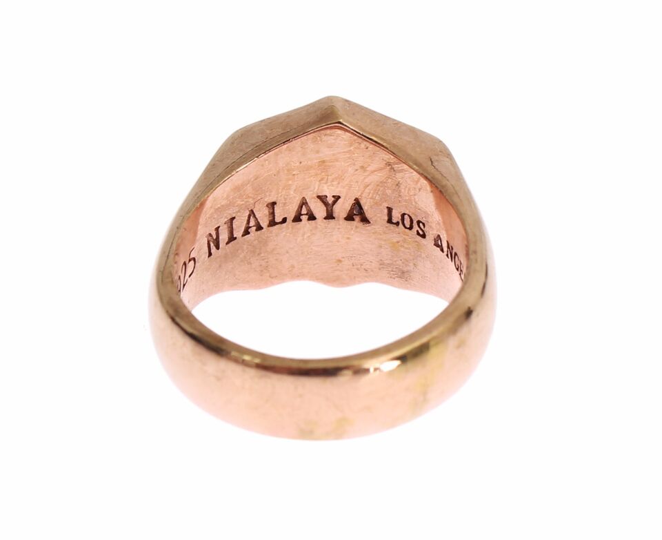 Nialaya Roségold 925 Silber Authentischer klarer Ring