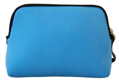 Dolce &amp; Gabbana – Handtasche mit blauem Logo-Print und Leopardenmuster