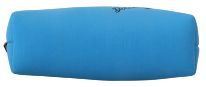 Dolce &amp; Gabbana – Handtasche mit blauem Logo-Print und Leopardenmuster