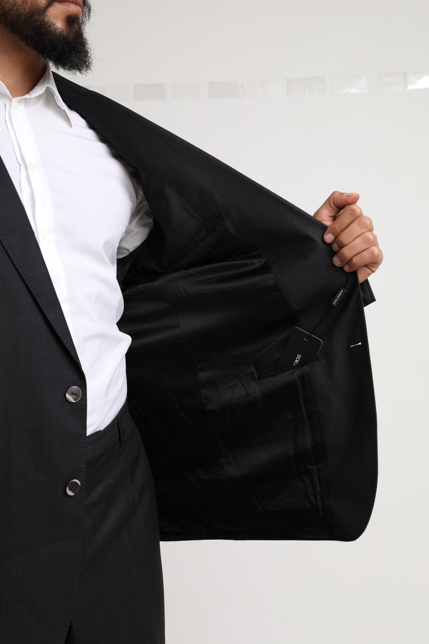 Dolce &amp; Gabbana – Schwarzer, einreihiger, zweiteiliger MARTINI-Anzug