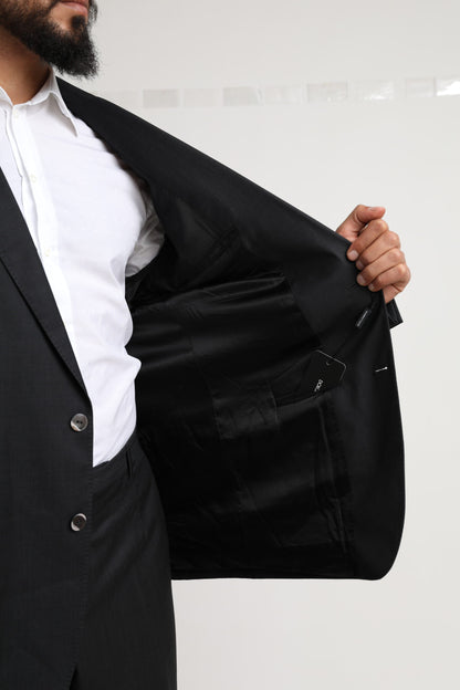 Dolce &amp; Gabbana – Schwarzer, einreihiger, zweiteiliger MARTINI-Anzug