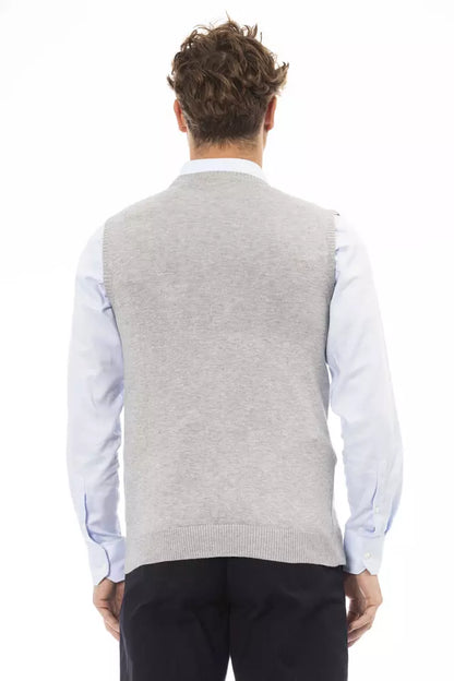 Alpha Studio Graue Viskose Herrenjacke
