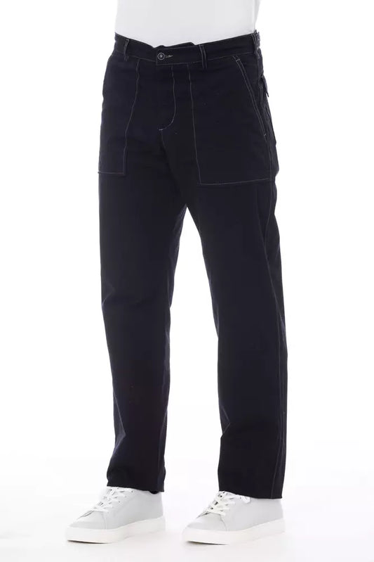 Alpha Studio Herrenhose aus blauer Baumwolle