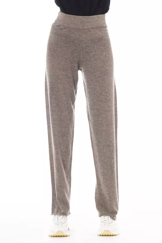 Alpha Studio Braune Wollhose für Damen