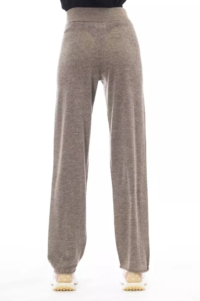 Alpha Studio Braune Wollhose für Damen