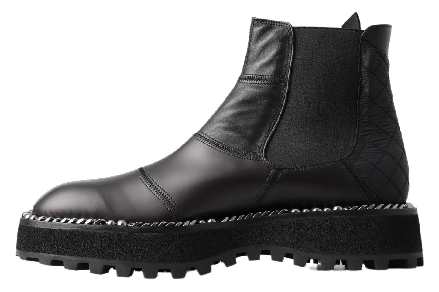 Dolce &amp; Gabbana – Schwarze Stretch-Stiefel aus Leder zum Hineinschlüpfen