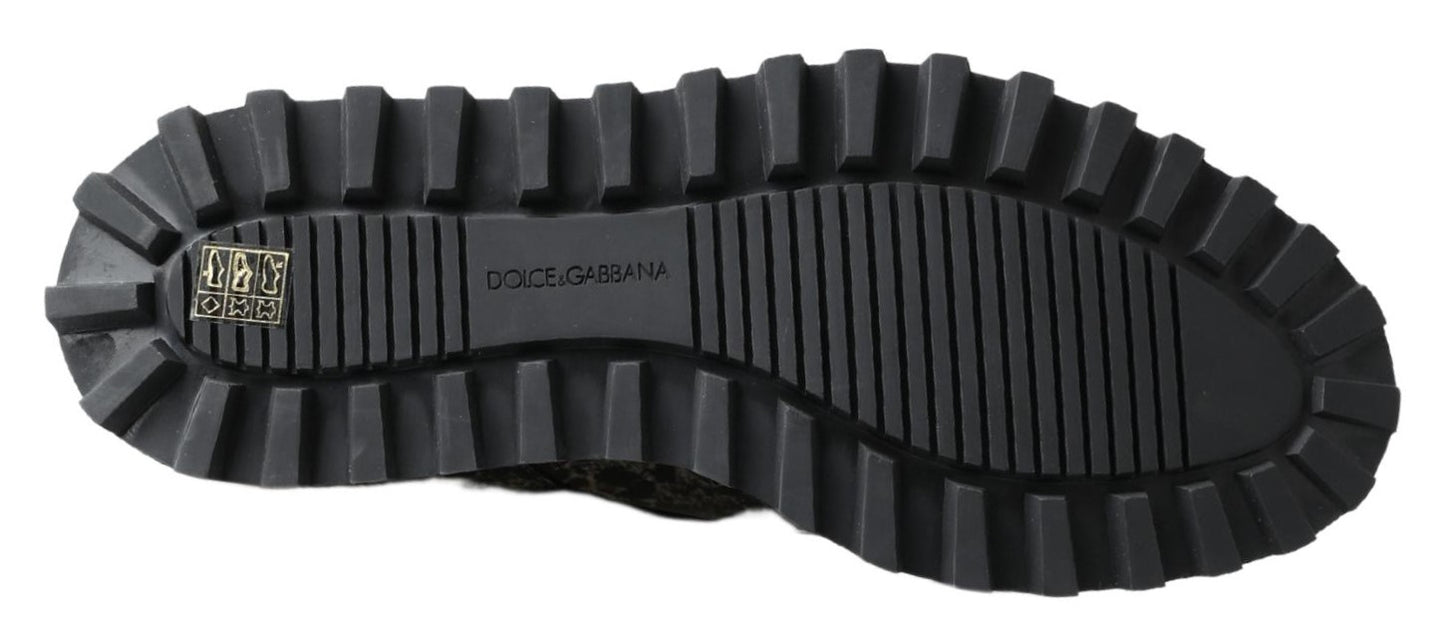 Dolce &amp; Gabbana – Derby-Schuhe aus Lackleder in Schwarz und Weiß