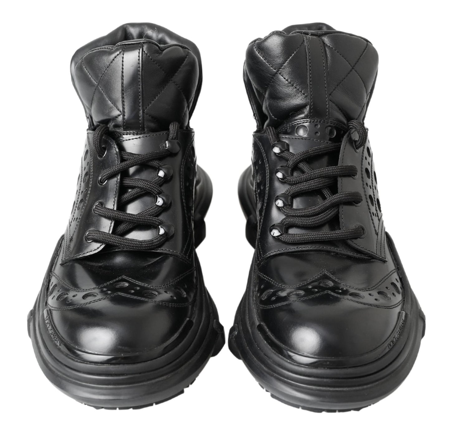 Dolce &amp; Gabbana – Schwarze Freizeitstiefel aus Leder