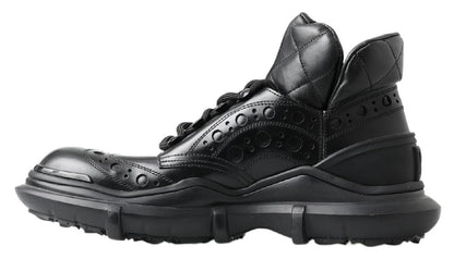 Dolce &amp; Gabbana – Schwarze Freizeitstiefel aus Leder