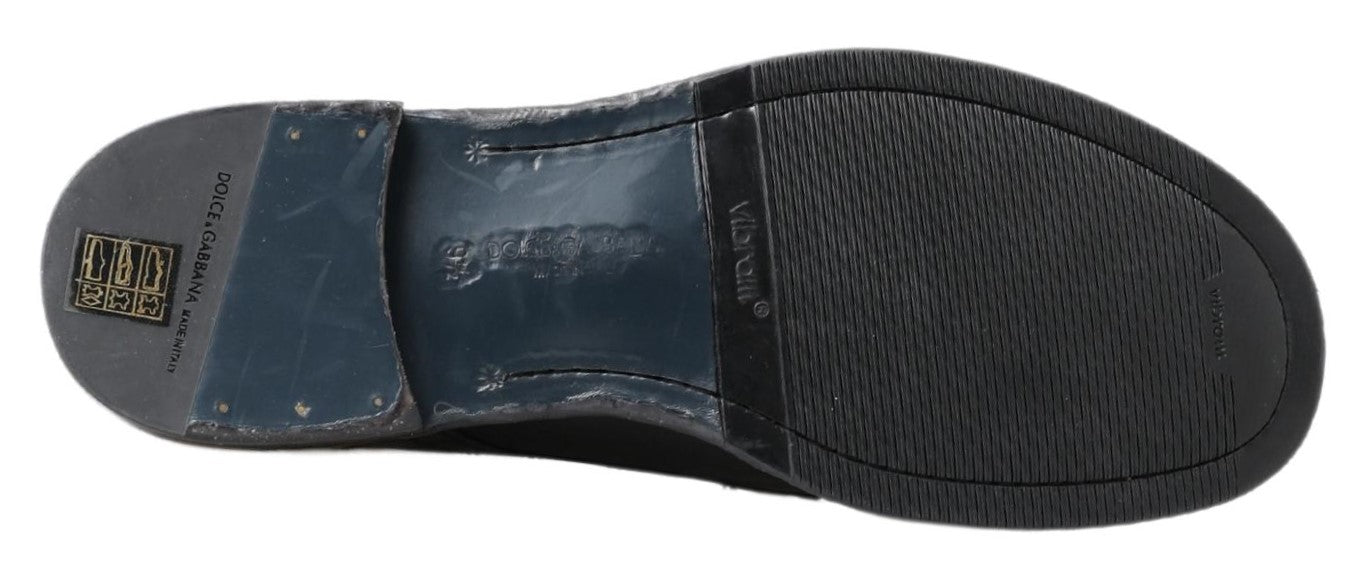 Dolce &amp; Gabbana Schwarze Perugino-Stiefel aus Pferdeleder