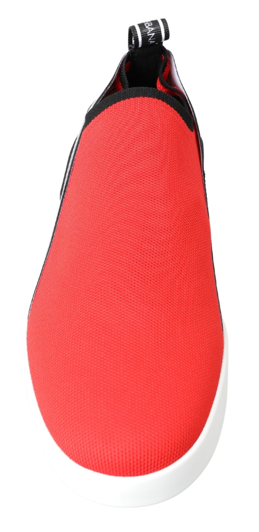 Dolce &amp; Gabbana Rot Weiß Flache Sneakers Loafer Schuhe