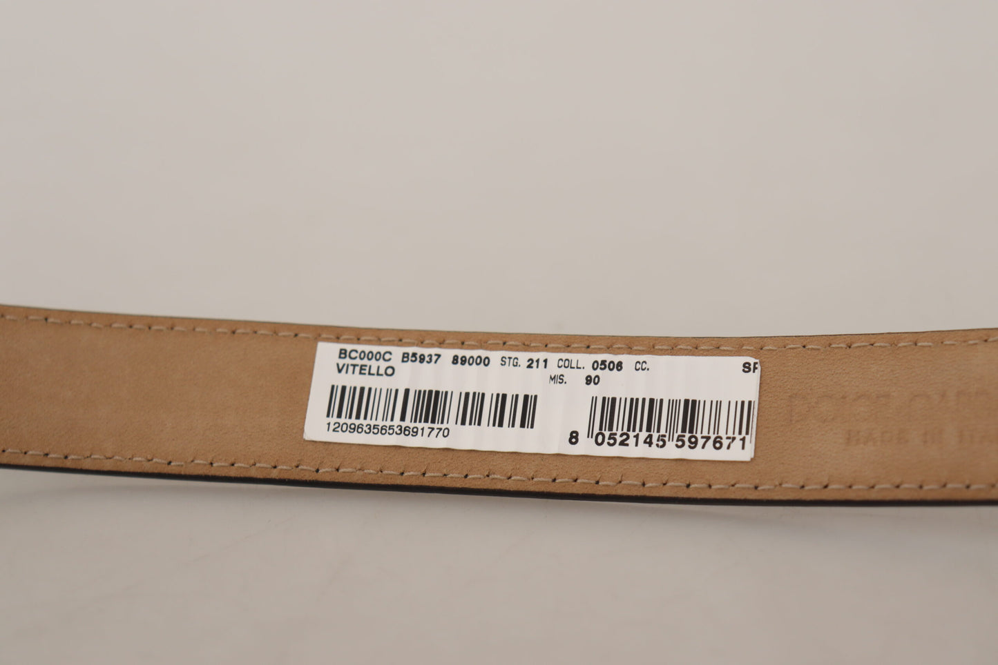 Dolce &amp; Gabbana – Schwarzer Gürtel aus Kalbsleder mit Logogravur und Metallschnalle