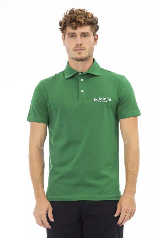 Baldinini Trend grünes Baumwoll-Herren-Polo