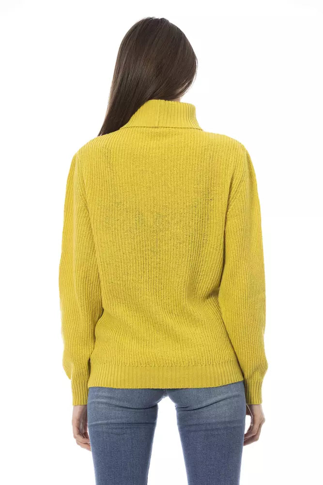 Baldinini Trend Gelber Wollpullover für Damen