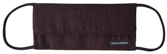 Dolce &amp; Gabbana – Kastanienbraune, plissierte Gesichtsmaske mit elastischem Ohrriemen