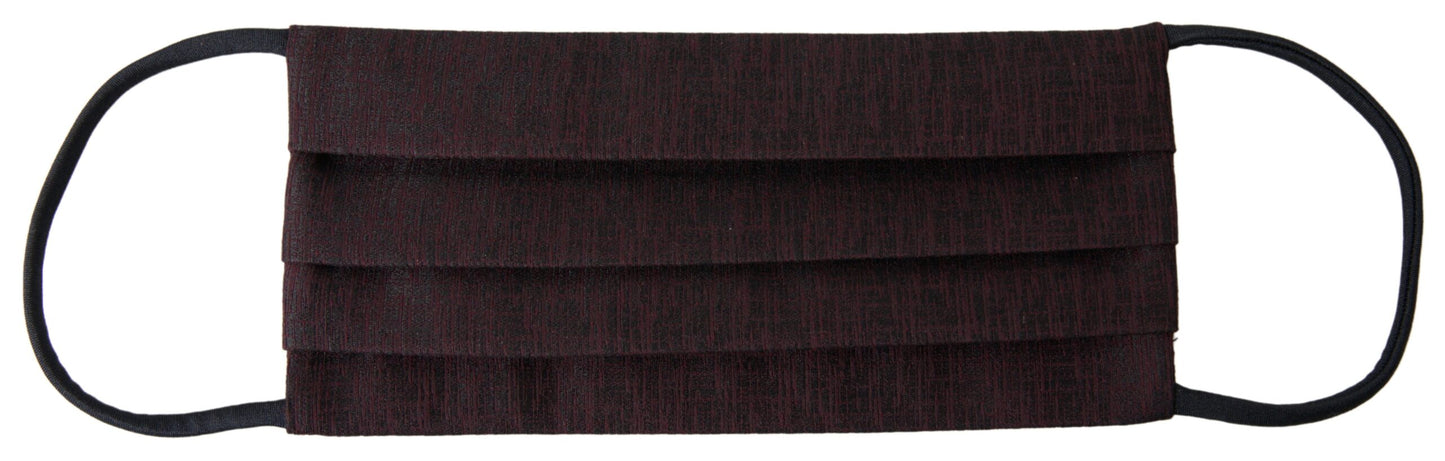 Dolce &amp; Gabbana – Kastanienbraune, plissierte Gesichtsmaske mit elastischem Ohrriemen