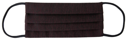 Dolce &amp; Gabbana – Kastanienbraune, plissierte Gesichtsmaske mit elastischem Ohrriemen