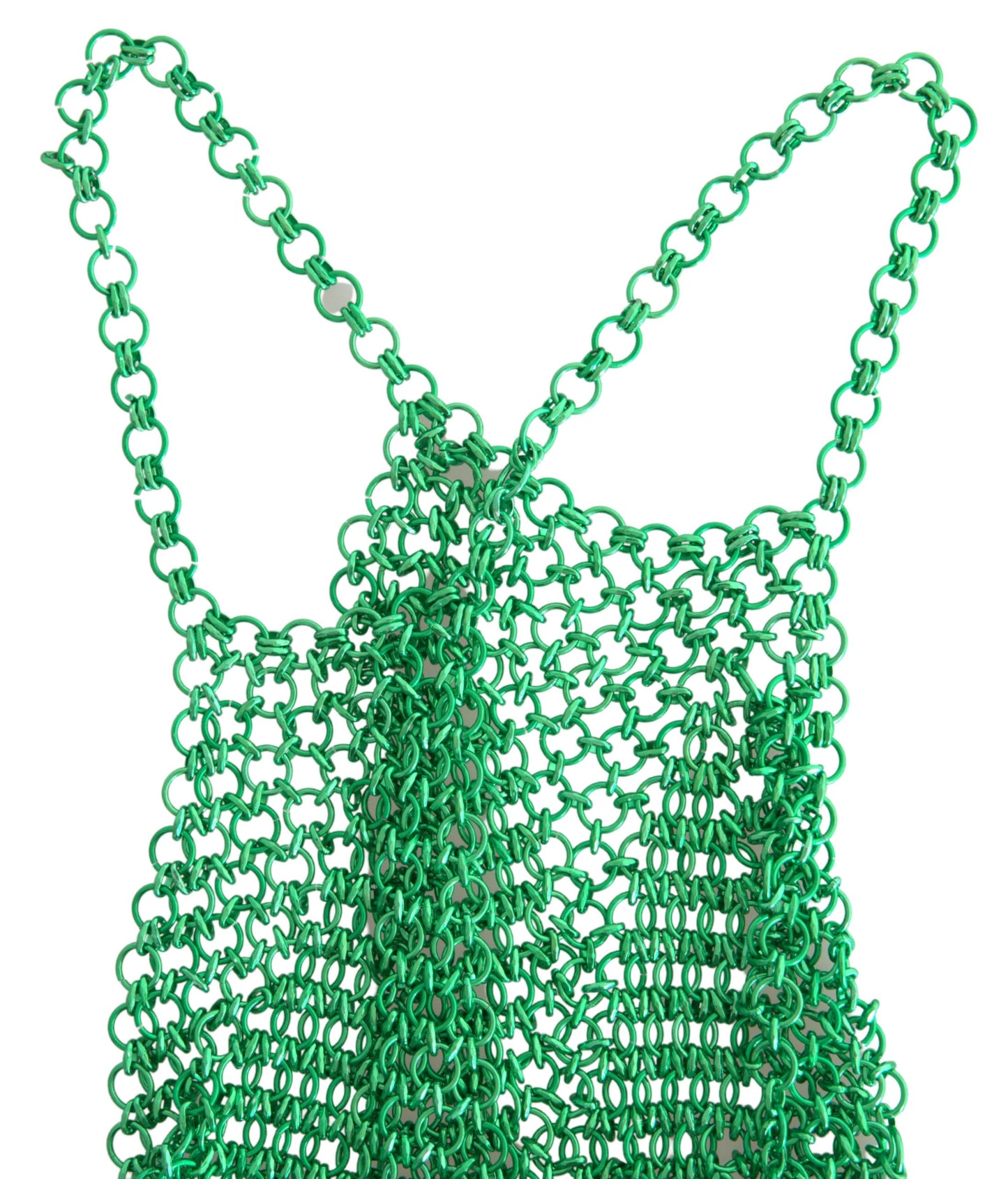 Dolce &amp; Gabbana – Ärmelloses Neckholder-Tanktop aus Aluminium in Grün