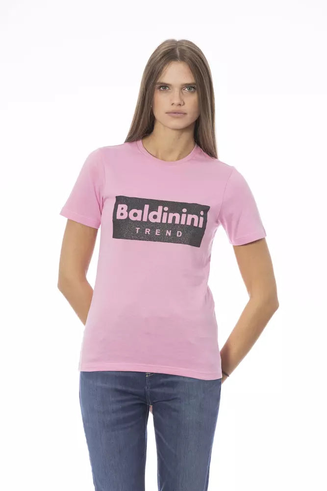Baldinini Trend Mehrfarbiges Damen-T-Shirt aus Baumwolle