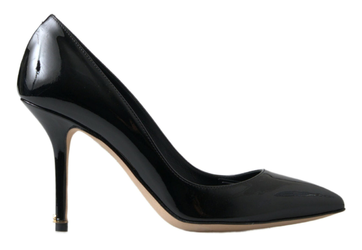 Dolce &amp; Gabbana Schwarze Lackleder High Heels Pumps Schuhe
