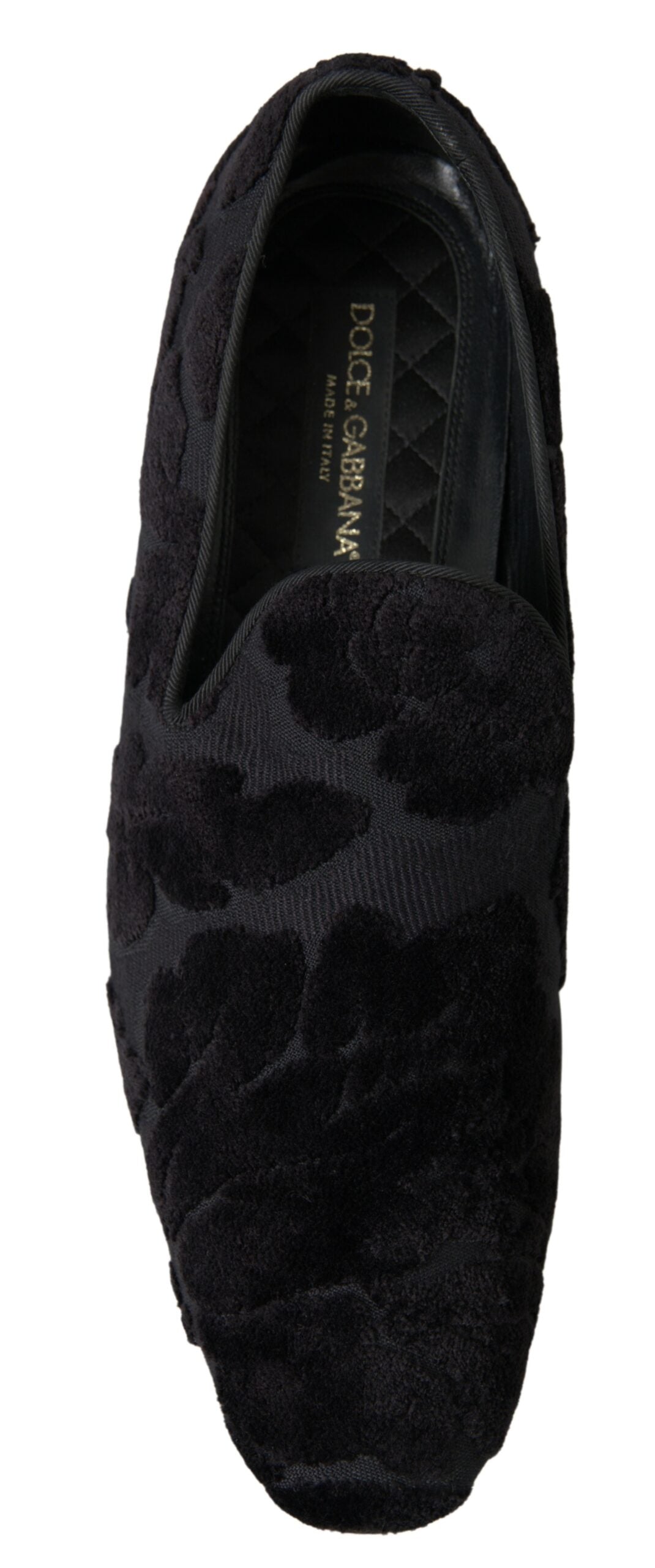 Dolce &amp; Gabbana – Formelle Loafer aus schwarzem Brokat