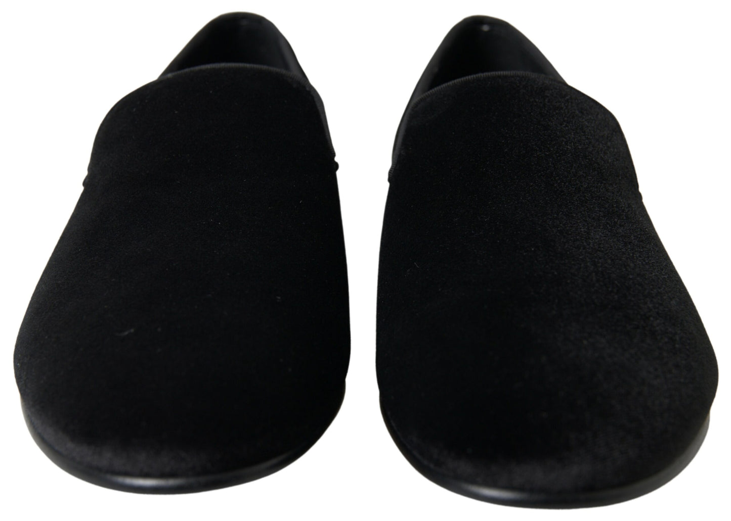 Dolce &amp; Gabbana – Schwarze Loafer aus Samt, formelle Schuhe