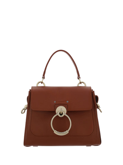 Chloé Elegante Schultertasche aus Kalbsleder in Sepiabraun
