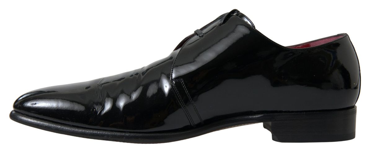 Dolce &amp; Gabbana – Formelle Schuhe aus schwarzem Lackleder