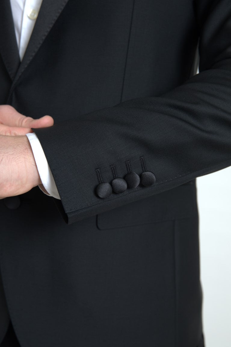 Dolce &amp; Gabbana – Einreihiger MARTINI-Blazer aus schwarzer Wolle