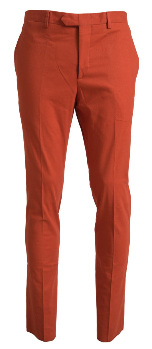 BENCIVENGA Orange Straight Fit Herren Formelle Hose