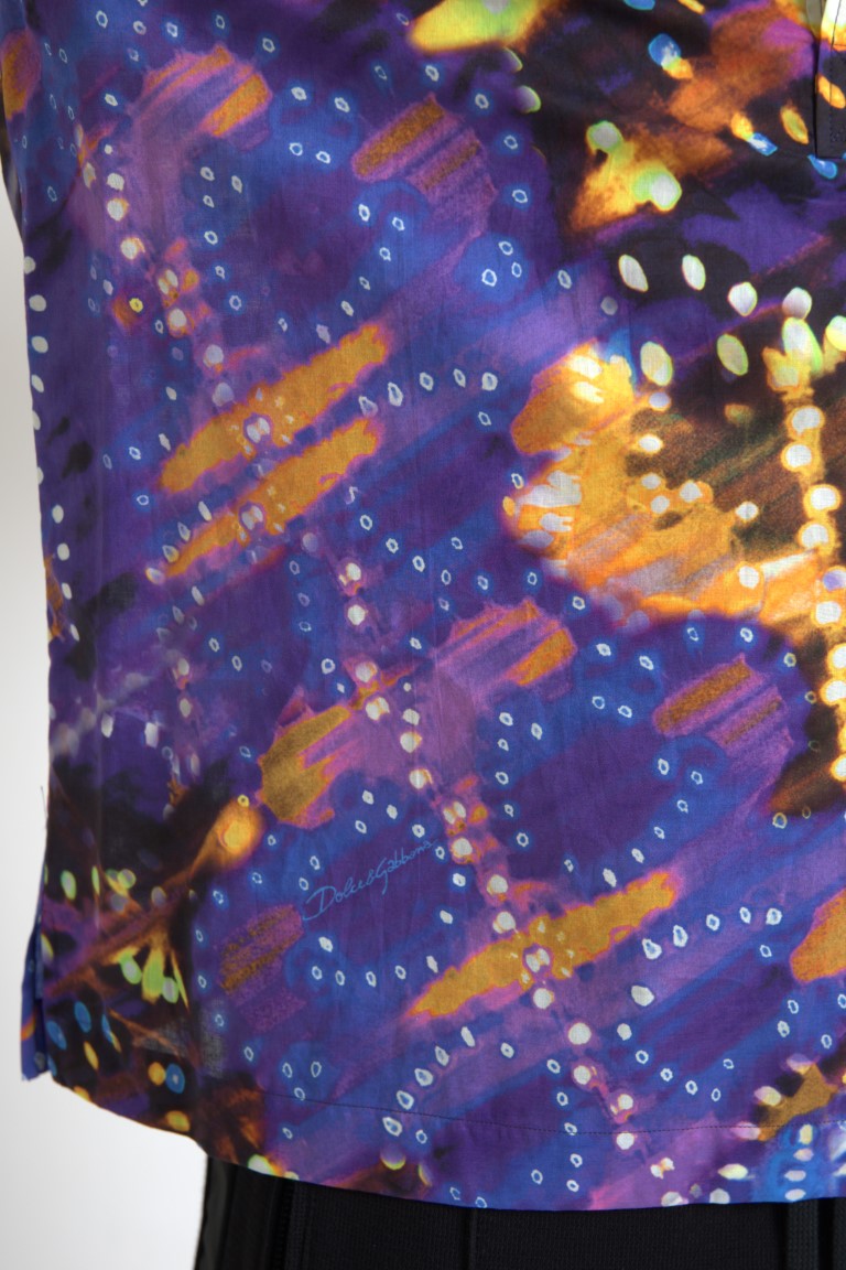Dolce &amp; Gabbana – Poloshirt aus Baumwolle mit Luminous-Print für Herren