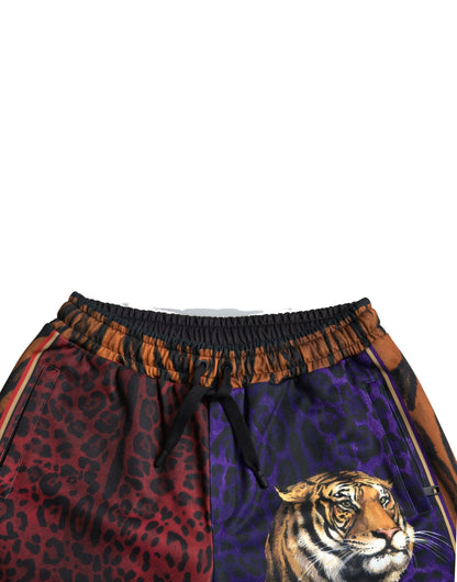 Dolce &amp; Gabbana – Bermudashorts für Herren mit mehrfarbigem Tiger-Print