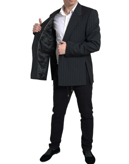 Dolce &amp; Gabbana – Einreihiger SICILIA-Blazer mit schwarzen Streifen