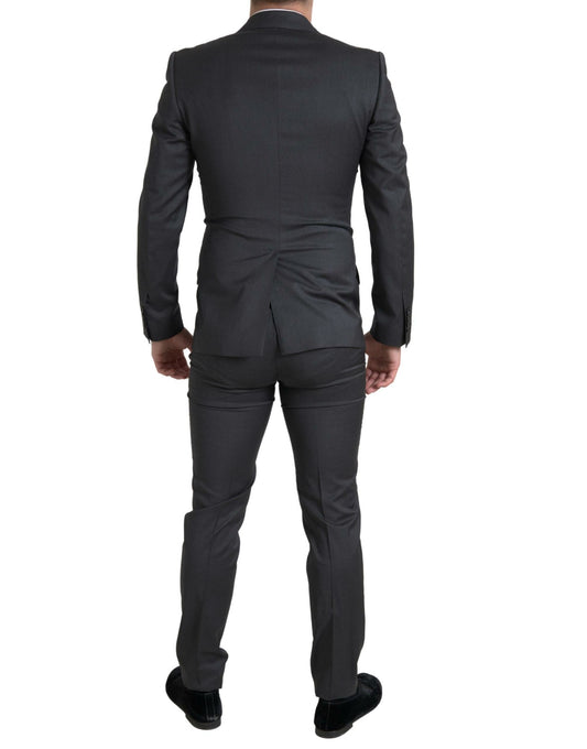Dolce &amp; Gabbana Grauer 2-teiliger zweireihiger SICILIA-Anzug
