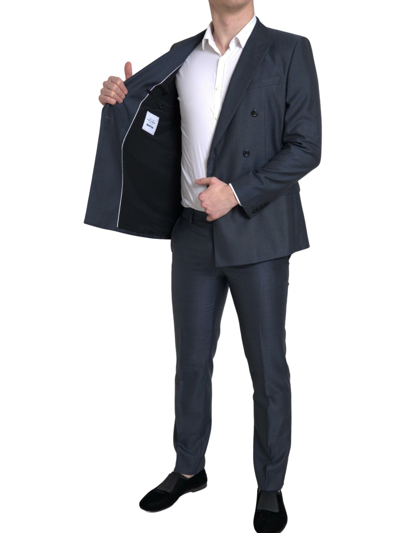 Dolce &amp; Gabbana Blauer 2-teiliger zweireihiger MARTINI-Anzug