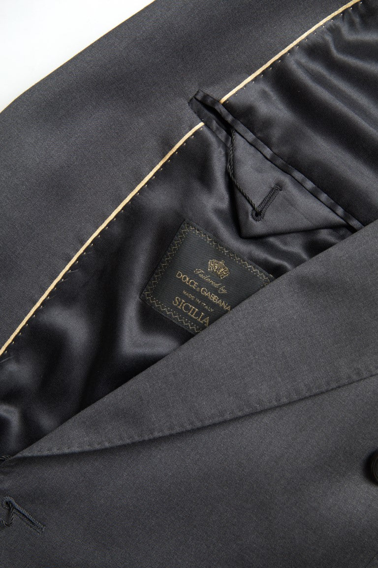Dolce &amp; Gabbana Grauer 2-teiliger zweireihiger SICILIA-Anzug