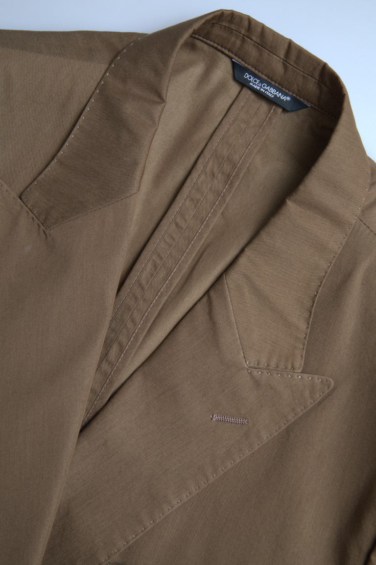 Dolce &amp; Gabbana – Brauner, zweiteiliger, einreihiger TAORMINA-Anzug