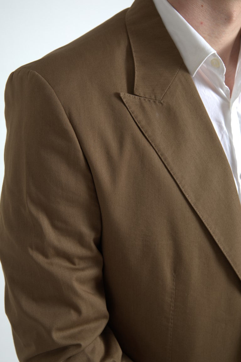 Dolce &amp; Gabbana – Brauner, zweiteiliger, einreihiger TAORMINA-Anzug