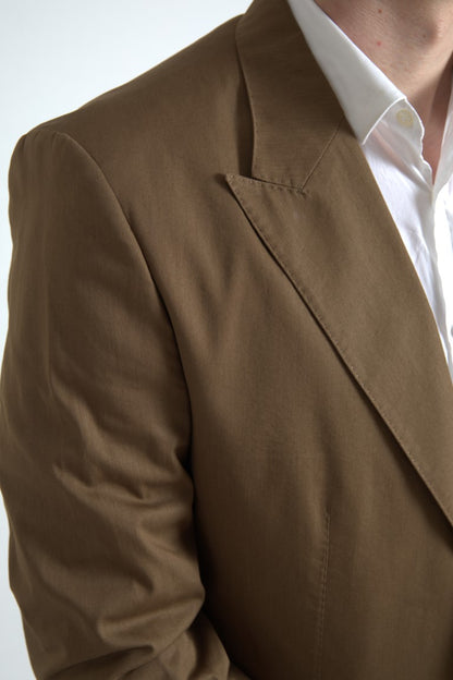 Dolce &amp; Gabbana – Brauner, zweiteiliger, einreihiger TAORMINA-Anzug