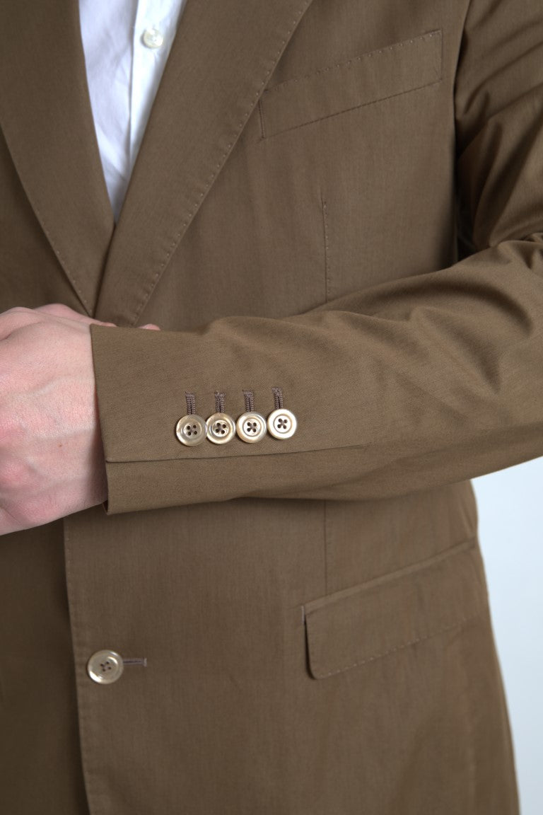 Dolce &amp; Gabbana – Brauner, zweiteiliger, einreihiger TAORMINA-Anzug