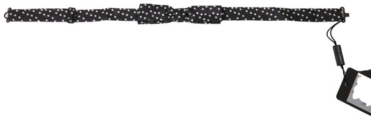 Dolce &amp; Gabbana – Verstellbare Papillon-Fliege aus Seide mit schwarzen Punkten für Herren