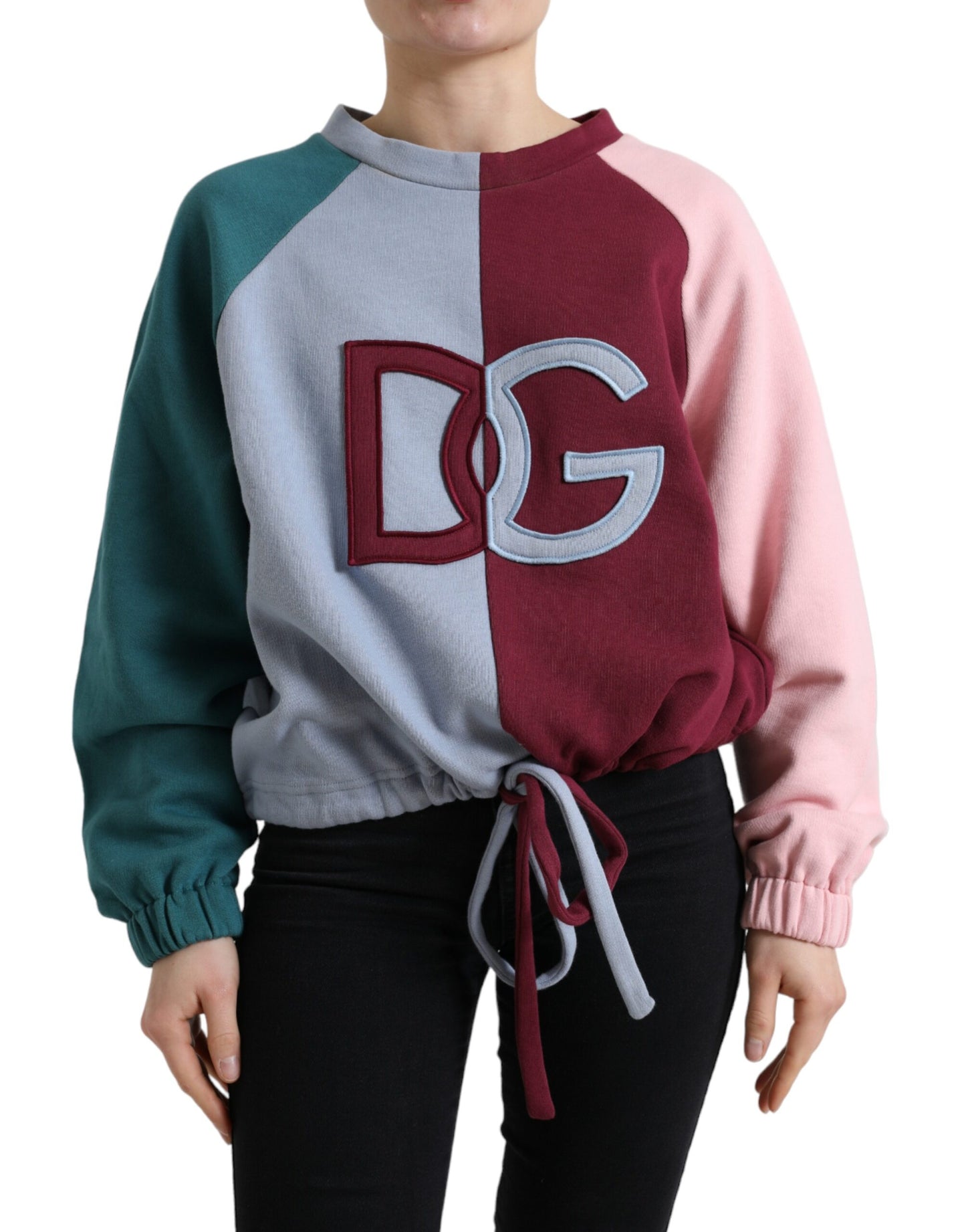 Dolce &amp; Gabbana Mehrfarbiger Pullover aus Baumwolle mit Rundhalsausschnitt