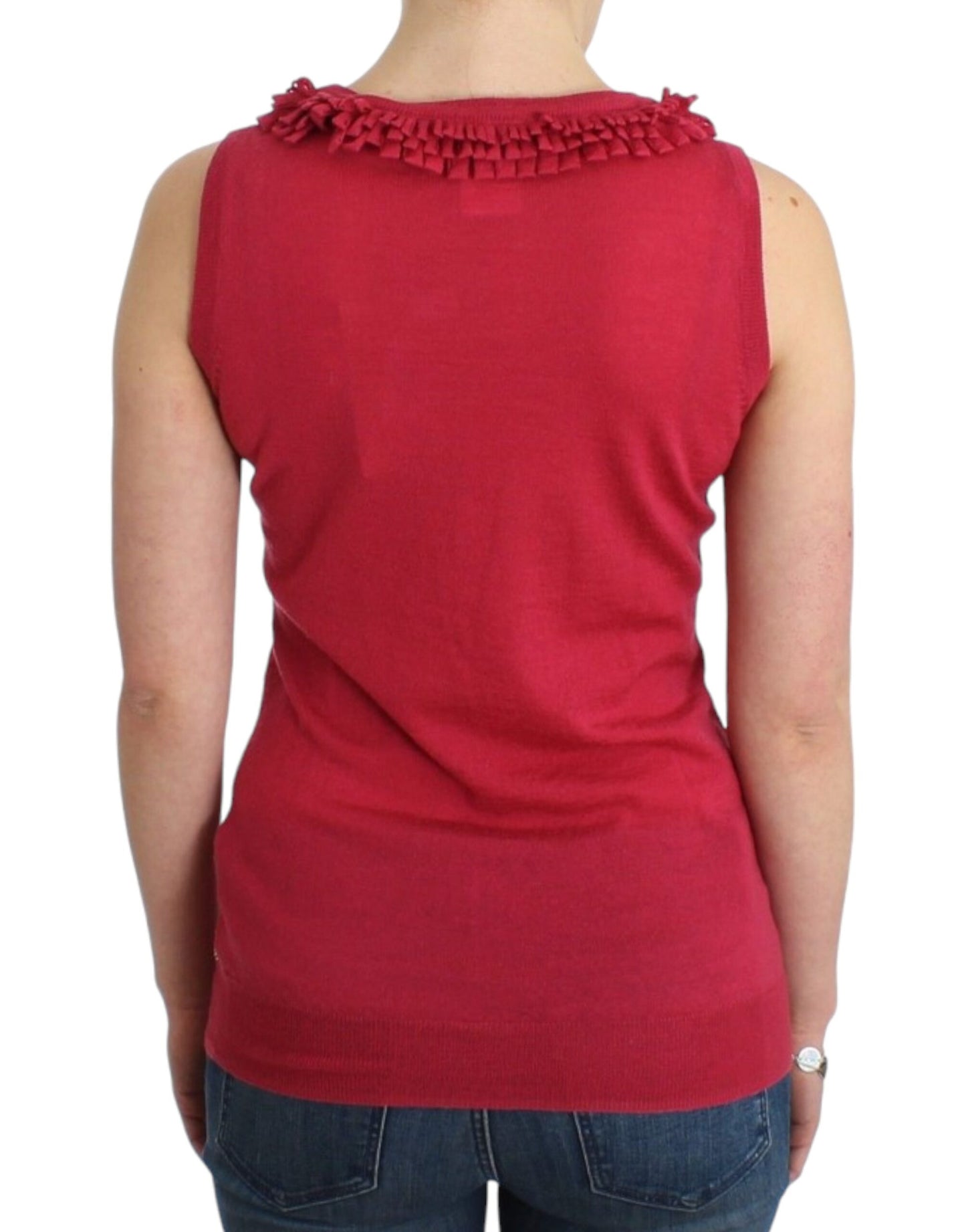 John Galliano Rosa Wollstricktop